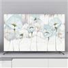Hixingo Copertura TV Antipolvere, Motivo Fiore 3D Copri Televisore Copertura Televisore Cover TV Copri TV Protezione TV Universale Elastica Custodia Protettiva TV (55inch,Fiore azzurro A)