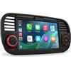 VIBEX [Versione Performance] | Autoradio 7 Pollici per FIAT e ABARTH 500 2007-2015 | Wireless CarPlay e Android Auto | FM/AM | AVVIO FLASH | Bluetooth, WiFi,USB, Comandi al Volante (Nero)