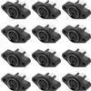 QUARKZMAN Presa Mini DIN Femmina A 6 Pin Per Connettore Audio/Segnale Montaggio A Pannello Con Saldatura Adattatore, Confezione Da 12 Nero