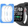 Funrae Pellicola Vetro Temperato per Amazfit Bip Max 50mm con Kit di Installazione, [3 Pezzi] Ultra Trasparente Durezza 9H Protezione Schermo Senza Bolle Pellicola Protettiva