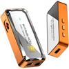 Pisendra DAC USB C Amplificatore per Cuffie, Dongle DAC Portatile CS43198, Jack 3,5 mm e 4,4 mm, Hi-RES 32 bit/768 kHz, DSD256, Scheda Audio Esterna per IEM, Smartphone, Tablet e PC, Arancione