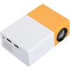 GOWENIC Mini Proiettore, Mini Proiettore Giallo e Bianco Proiettore 1080P Full HD Mini Videoproiettore LED per Riunioni di Famiglia, Campeggio, Compatibile con HDMI, USB, Audio, (Spina