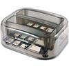 Tccmebius Docking Station per Disco Rigido, TCC-S865-DE USB 3.0 a IDE SATA Doppie Slot Enclosure HDD Esterno Con Lettore di Schede e 2 Porte Hub USB 3.0, per 2.5 3.5 IDE SATA I/II/III HDD SSD