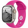 DONEGANI ELETTRONEO SB Cinturino per Apple Watch Ultra 3 2 49mm, Serie 11 10 46mm, 9 8 7 45mm 41mm, SE 6 5 4 44mm 40mm, 3 2 1 42mm 38mm Donna Uomo Band Bracciale Sport Silicone, Rosa Rosa