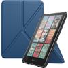 MoKo Custodia per 7 Kindle Paperwhite 12a Gen. 2025/2024, Blu Mare Scuro | per Kindle Colorsoft 2024/2025, Case Piegare con Cover Posteriore Magnetica in PC, Non Adatto a Kobo