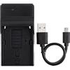 Norifon NP-FM50 USB Caricatore per Sony CCD-TRV308, CCD-TRV138 | Compatibile con Sony CCD-TRV328, DSLR-A350, DSLR-A100, DSLR-A200, DSR-PD170, DSR-PD150, HVR-Z5U, HVR-Z1U Fotocamera