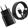 Mijun 25W Caricabatterie Cavo di Ricarica Rapida USB C per Samsung Galaxy S26 S25 S24 S23 S22 S21 S20 Plus/Ultra/FE S10 S9 S8 Note20 A57 A56 A54 A53 A34 A33 A15 A13 5G Caricatore Ricarica Super Veloce