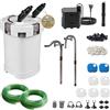 EXLECO Filtro Esterno Acquario 800L/H 15W, Pompa Filtro Acquari Regolabile, Filtrazione a 3 Stadi Filtri Acquario Esterni con Materiale Filtrante e Tubo Aria per Acquari Fino a 300 Litri HW-504A