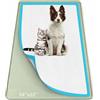 Bartuke 86 x 56 cm, tappetino in silicone con bordo alto, per cani, gatti, conigli, a prova di perdite, per proteggere il pavimento a casa (verde)