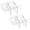 PANGBOER 2 pezzi Supporto per acquario in vetro acrilico clip supporto morsetto strumenti per acquario rete anti-fuga