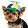JIAHG Berretto elica per animali domestici con elica per cani, cappello da baseball colorato, con elica e fori per le orecchie (verde, L)