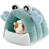 Generico Rifugio per Criceti Casetta in Peluche Ricci Habitat,Copertura Completa a Forma di Granchio con Area Lettiera, Gioco e Riposo Cincillà, Coniglio, Gerbillo, Furetto