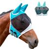 GYWHOOFT Blu Taglia L Maschera per mosche a cavallo, protezione UV, Super Comfort Stretchy, maschera per mosche con protezione per le orecchie, cappa per cavalli, maschera per mosche Horse Fly Mask
