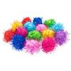 VAPKER 30 pezzi 3,8 cm colori assortiti scintillanti palle giocattolo preferito del gatto Tinsel Pom Poms Glitter
