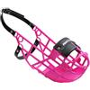 AMATHINGS - Museruola modello Super Kennel Soft con nasello imbottito, ideale per ruota libera, prato, cigna, canottiera, gara (rosa)