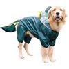 BT Bear Impermeabile per cani di taglia grande, copertura protettiva per coda completa, per cosplay, impermeabile, costume con cappuccio, tuta per cani di taglia media e grande, dinosauro, 7XL