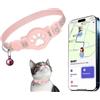 Genérico Collare GPS per gatti, GPS per gatti senza canone mensile, nessuna SIM richiesta (compatibile con Android e iOS), collare localizzatore compatibile con goo- gle Find My