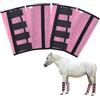 Gallopoff Set di 4 ghette per mosche a forma di cavallo, traspiranti, antiscivolo e leggeri, ideali per pascoli ed estivi, riduce la calotta rosa L
