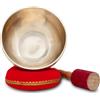 XDrum Set Completo Campana Tibetana Terapeutica XDrum Tonalità H/ 700 g | Campana tibetana battuta a mano per il chakra della corona (Sahasrara), Accordata sulla tonalità H, Diametro ca. 17, 5 cm