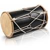 The Great Indian Bazaar Fatti a mano in legno e cuoio classico indiano Tabla folk Set di batteria Batteria a percussione a mano Strumenti musicali mondiali Punjabi Dhol Dholak Dholki Divertimento per adulti Bambini Black