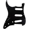 Musiclily Pro Mancino11 Fori SSS ST Pickguard Battipenna 3 strati Nero | per Fender USA/Mexican Made Standard Strat Stile Moderno