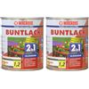 Wilckens 2 in1 Smalto Colorato lucido, RAL 3000 Rosso Fuoco, 750 ML 10430000050 (Confezione da 2)