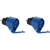 Fanton 78001-E Adattatore industriale, spina schuko 2P+T 16A, presa 2P+T 16A 200-250V 6h IP44 (Confezione da 2)