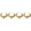 cyclingcolors 2x Pomello per cassetto finitura ottone porcellana ceramica 32 mm stile vintage antico per mobile porta maniglia comò armadio casa con viti (Confezione da 2)