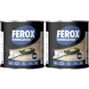 FEROX - Sverniciatore Specifico per Legno Rimuove Vernici Vecchie e Resistenti Formula in Gel Densità Ottimale Non Cola 750ml (Confezione da 2)