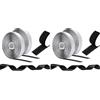 Oderra Feltro Adesivo Forte Biadesivo 8 M x 20 MM, Hook Loop Autoadesivo, Nastro Adesivo a Strappo per Cornici, Zanzariere, Tappeti, Fai Da Te (Nero) (Confezione da 2)