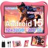 SUAAT Tablet Android 15 Tablet 9 Pollici, 32GB ROM (TF 2TB), Octa-Core, Widevine L1, GMS, 5G+2.4G WiFi 6, 5 + 8 MP, 1340 * 800 Pixel, 5000mAh, Bluetooth 5.0, Control parentale, Eva - Rosa