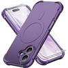 ORETECH Magnetica Cover per iPhone 17 6,3"con [2 x Vetro Temperato],[Compatibile con Mag-Safe][Protezione Fotocamera Integrata] Custodia Ultra Sottile Silicone Anti-Graffio TPU Antiurto-Viola Scuro