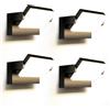 ledmo 4 Pezzi 60W Applique da Parete Esterno/Interno 360° Lampade da Esterno Regolabile Applique Esterni per Terrazza Corridoio Giardini Nero 126 LEDs 5000 Lumen Bianco Caldo 3000K IP65