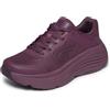 Skechers Donna Max Cushioning Endeavour Canova Trainers, Burgundy Synthetic, 37.5 EU