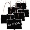 Woohome 20 Pz Mini Lavagna con Hanging String, Lavagna Segni Double Bifacciale in Legno Cancellabile per Feste, Matrimoni, Ringraziamento, Pasqua