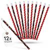 com-four® 12 matite 2B con gomma, strumenti per scrittura, scuola