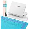 WORKLION Legatrice per planner: WORKLION Punzonatrice in metallo con 10 fori e anelli a 30 fori multicolori (10 pezzi) per la produzione di 26 fori su carta B5, 30 fori su A4, 20 fori su A5