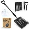 Showvigor Pala da Neve, 108cm Lungo Pala Neve Bordo Scorrevole con Profilo in Alluminio, 4 Pezzi Design Staccabile, Regolabil, per Auto Guidare, Campeggio, Pupazzo di Neve Play