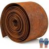 Lohofrnny Bordura per Giardino in Acciaio Corten, Bordura per Aiuola in Metallo, Bordura per Aiuola in Metallo Circolare per Delimitare Aiuole, Sentieri, Alberi, Giardini di Ghiaia (12m×15cm)