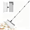 FARYODI Rastrello da giardino, con manico in acciaio inox da 160 cm e 21 denti, robusto rastrello per prato, testa piccola larga 40 cm, rastrello da giardino, rastrello per fogliame per giardino, prato