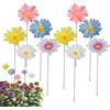 Generisch Decorazione da giardino in metallo con margherite - 5/10/20 pezzi per fiori colorati decorativi da giardino, paletti di fiori da giardino per terrazza e