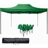 BRICOZONE Gazebo Professionale 3x4.5 Metri Pieghevole Impermeabile Con Struttura In Acciaio Rinforzata Telo Oxford 1200D PVC Protezione UV Con Sacche Zavorra Picchetti Corde E Borsa Custodia (Verde)