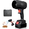 LORESJOY Soffiatore a Batteria, Soffiatore Foglie con Batteria, Mini Soffiatore per Foglie, Soffiatores Elettrico for Foglie Senza Fili Portatile, per Auto,Giardino Cortile,Foglie
