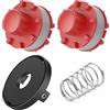 MUFUSHAN 2 Pezzi Bobina per tagliabordi con Coperchio e Molla di Ricambio per Einhell GE-CT 36/30, Einhell GE-cm 36/43, AGILLO 36/255, AGILLO 18/200