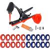 Hironobu Legatrice per Piante,Pinza legatrice per Piante,con 20 Rotoli di Nastro ed 1 Scatola di graffette Tying Macchina Nastro Strumento attrezzo da Giardinaggio per vigneto pomodori, Melanzana, Fiori(Nero)