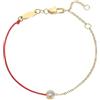 Lllunimon Rosso corda braccialetto rosa oro colore collegamento bracciali ipoallergenico fortuna rosso tessuto braccialetto di Natale San Valentino compleanno gioielli alla moda regalo per lei