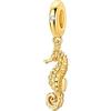 HUIPOJUE Ciondoli in argento Sterling 925 e oro per braccialetti e collane Pandora, con clip, per donne, distanziatori, gioielli, regali, 4.5mm-5mm, Argento sterling, Zirconie sintetico