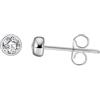 HeyMeili Orecchini Ipoallergenici a Bottone in Argento 925 con Zirconia Cubica per Donne Ragazze, 2mm