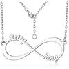 FaithHeart Infinito DIY Collnana Personalizzata Amore Infinito con Nome Lettere con Pietra Portafortuna Colorate di 12 Mesi Regali Creativi Collana da Donna Coppie BFF in Argento Oro