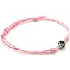 La Filigrana delle Sorelle Manunta Bracciale con Su Coccu in Argento, Cordino regolabile ROSA